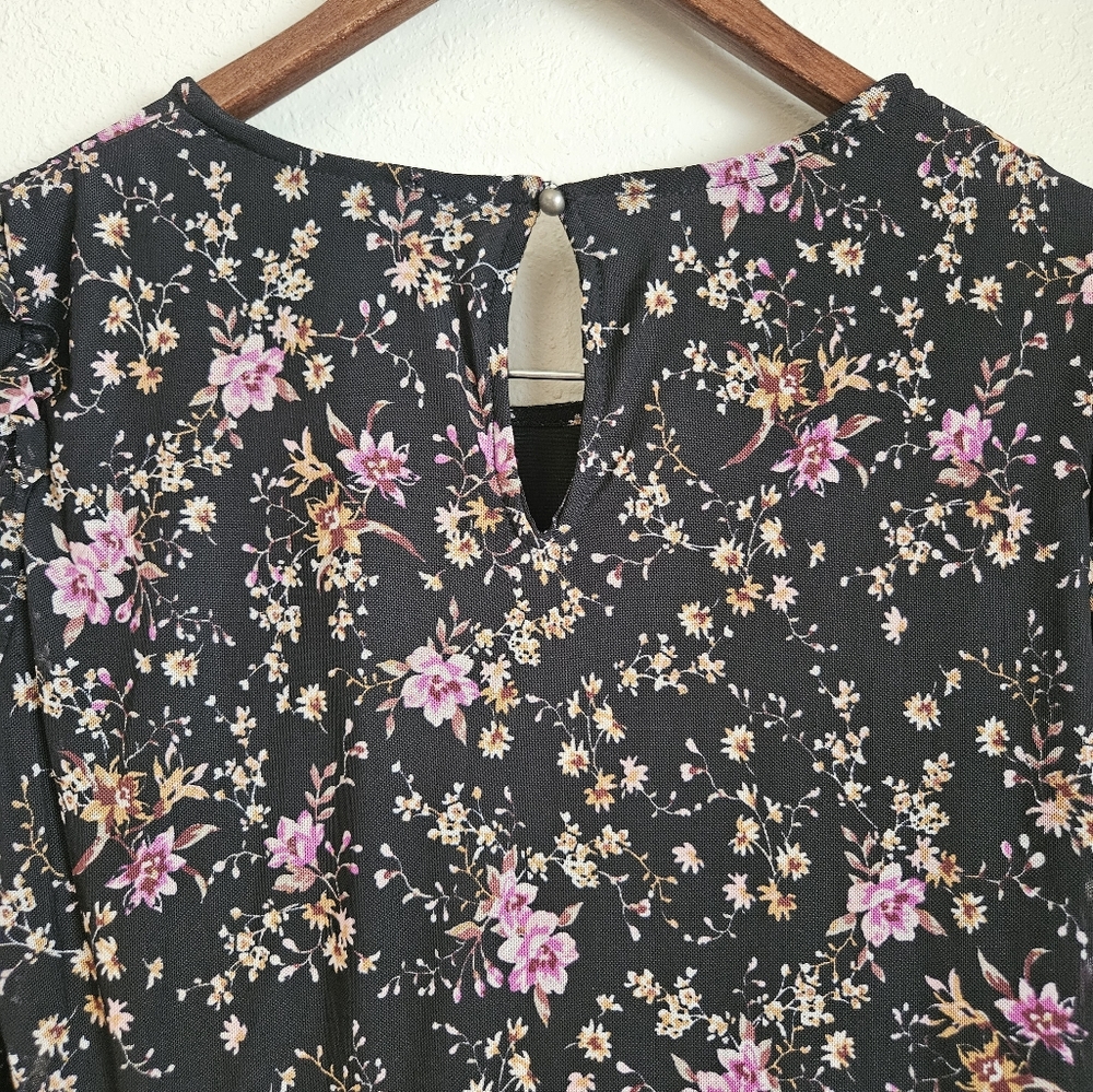 American Rag NWT Floral Long Bell Sleeve Blouse Sz M - Picture 7 of 9